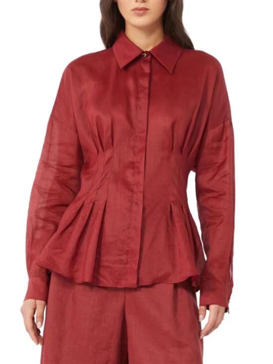 26SS 막스마라 스튜디오 셔츠 2616111042600 MSTORA066 BROWN - MAX MARA STUDIO