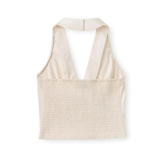  카르톨리나 블라우스 올리브 홀터탑 - CARTOLINA