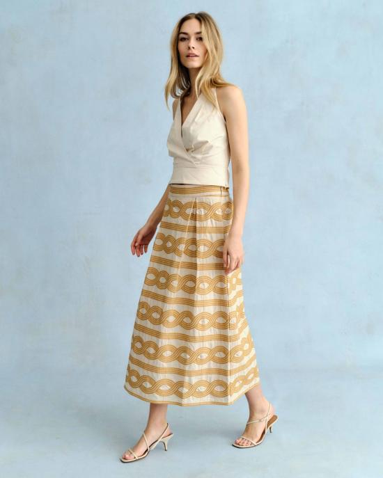  카르톨리나 블라우스 올리브 홀터탑 - CARTOLINA