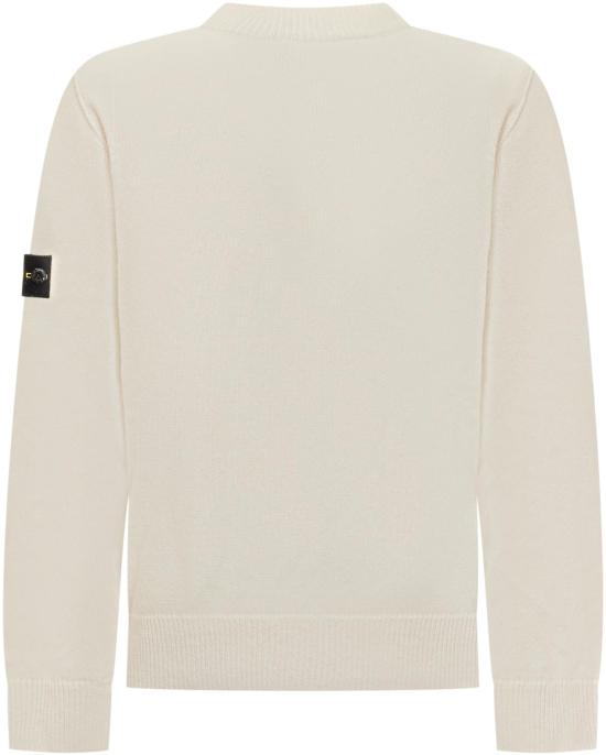 25FW [키즈] 스톤 아일랜드 캐시미어 니트 K2S165100002S00M1V0099 WHITE - STONE ISLAND