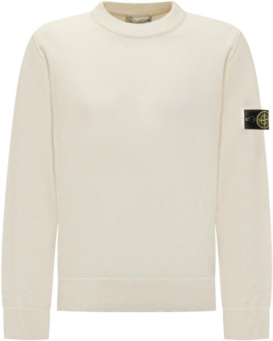 25FW [키즈] 스톤 아일랜드 캐시미어 니트 K2S165100002S00M1V0099 WHITE