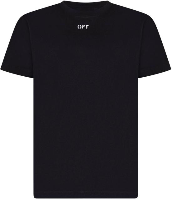 26SS [키즈] 오프화이트 티셔츠 44GAA001S26J003001 BLACK