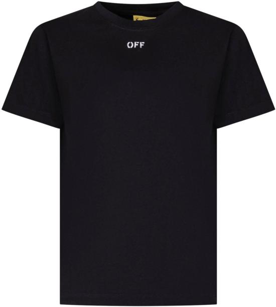 26SS [키즈] 오프화이트 티셔츠 44BAA002S26J006001 BLACK