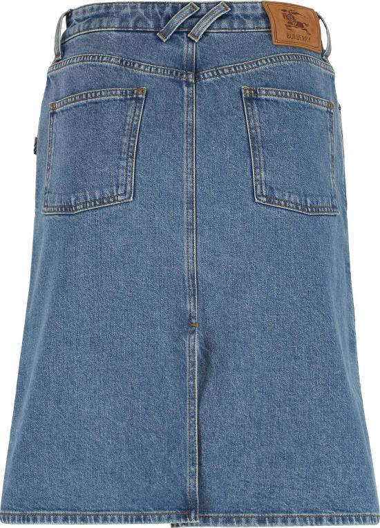 25FW 버버리 프론트 슬릿 데님 스커트 8110744 BLUE - BURBERRY