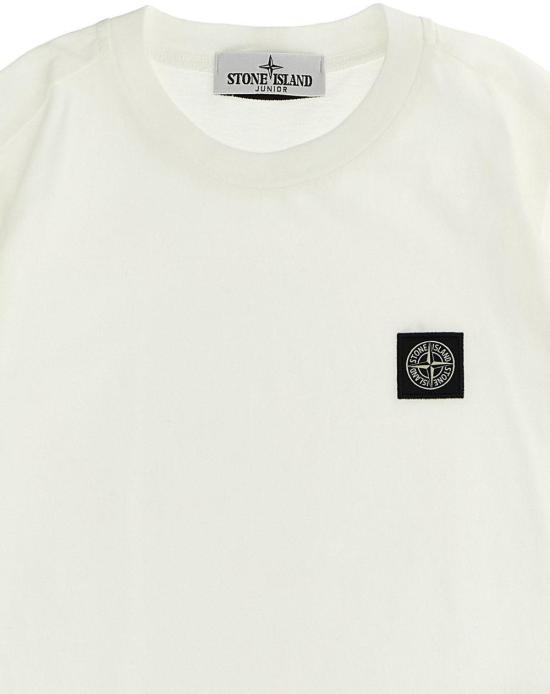 26SS [키즈] 스톤 아일랜드 티셔츠 L1S162100002S0047V0001 WHITE - STONE ISLAND