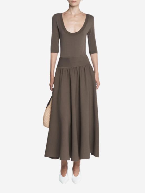  마리아 맥마누스 롱 원피스 더블 키홀 드레스 - MARIA MCMANUS