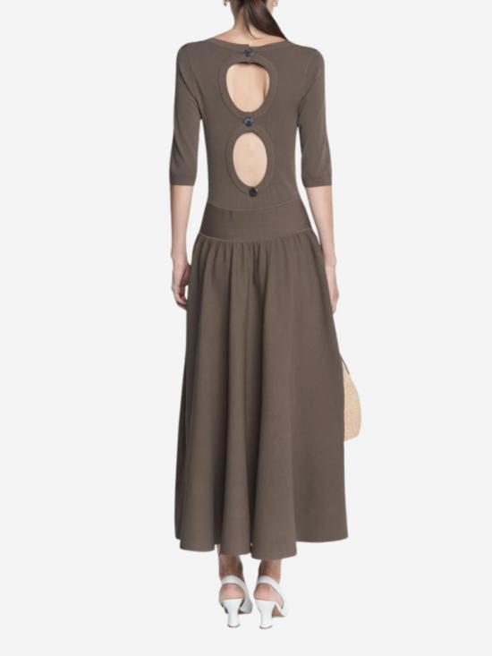  마리아 맥마누스 롱 원피스 더블 키홀 드레스 - MARIA MCMANUS