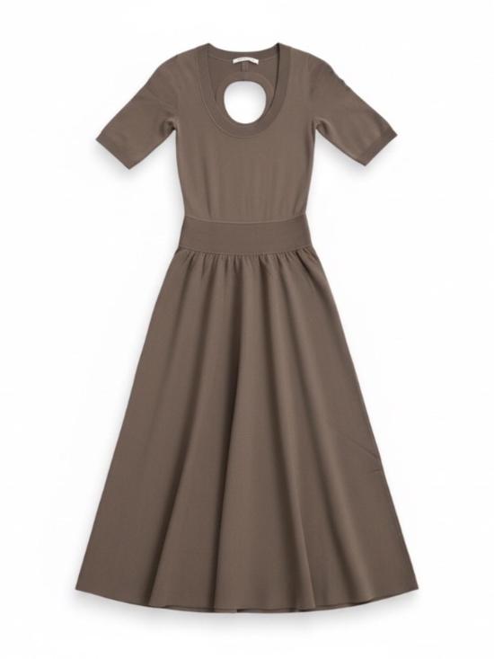  마리아 맥마누스 롱 원피스 더블 키홀 드레스