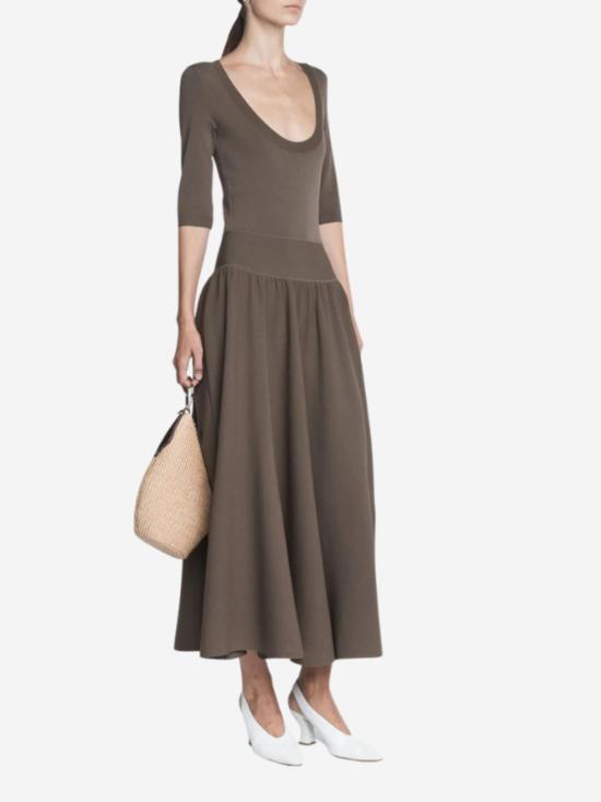  마리아 맥마누스 롱 원피스 더블 키홀 드레스 - MARIA MCMANUS