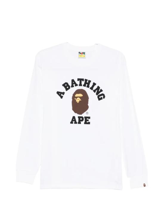 26SS 베이프 긴팔 티셔츠 001LTM301011M WHITE Bianco