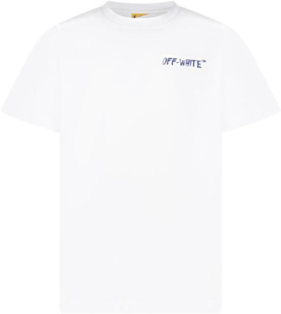 26SS [키즈] 오프화이트 티셔츠 44BAA002S26J005100 WHITE