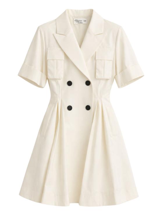 26SS 사카이 미디 원피스 2608423 151 White