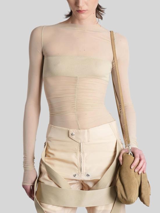 26SS 릭 오웬스 긴팔 티셔츠 RO01F6274 TUSRJA138 Beige - RICK OWENS