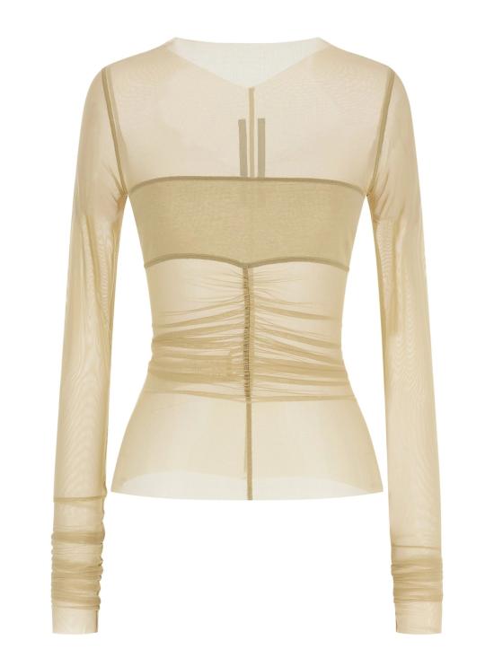 26SS 릭 오웬스 긴팔 티셔츠 RO01F6274 TUSRJA138 Beige