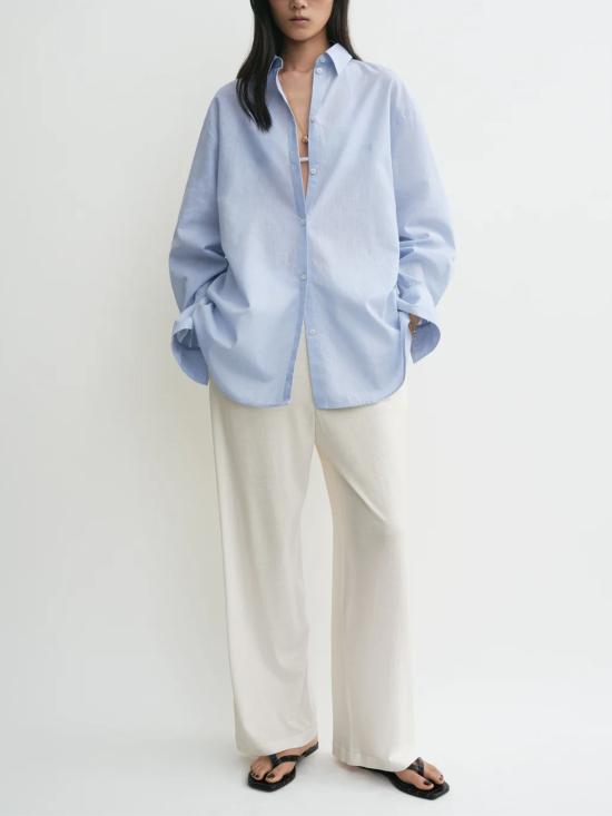 26SS 토템 셔츠 253WRT0522FB0458 206 Clear Blue - TOTEME