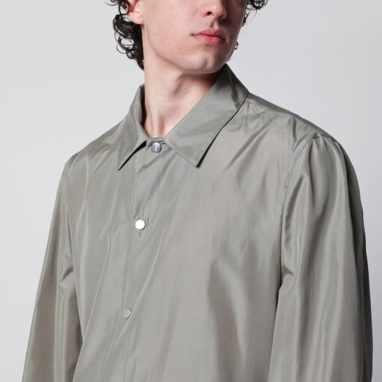 26SS 브루넬로 쿠치넬리 언라인드 멤브레인 실크 블루종 MZ4216541SI Green - BRUNELLO CUCINELLI
