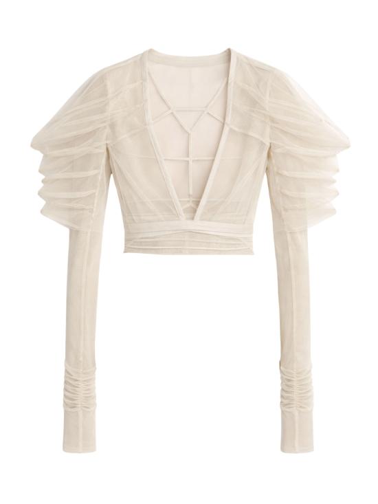 26SS 릭 오웬스 긴팔 티셔츠 RO01F6782 TUTUS138 Beige