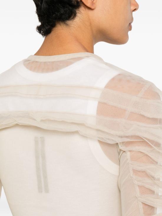 26SS 릭 오웬스 긴팔 티셔츠 RO01F6782 TUTUS138 Beige - RICK OWENS