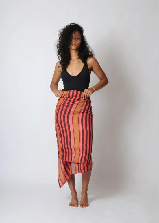  garza marfa 비치용품 가르자 마르파 린넨 데저트 숄 차콜 - OTHER BRANDS