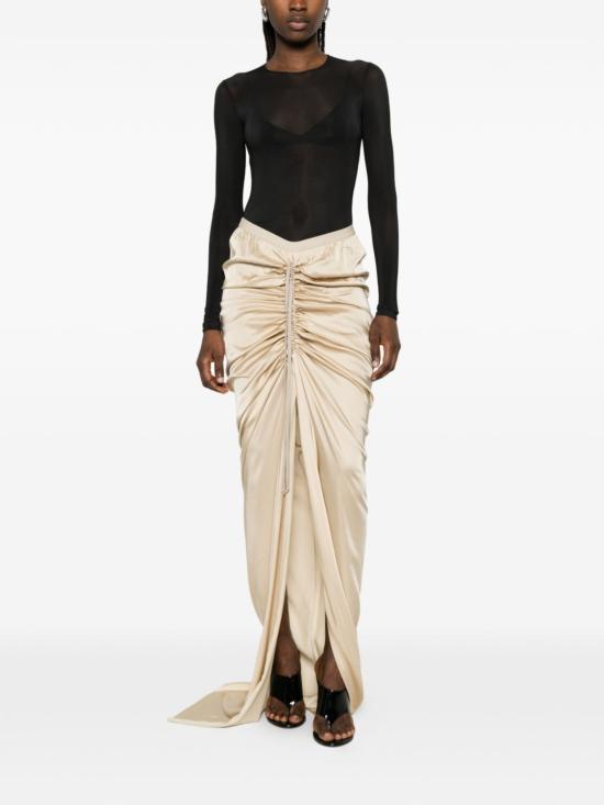 26SS 릭 오웬스 롱 스커트 RO01F6359 SCH138 Beige - RICK OWENS