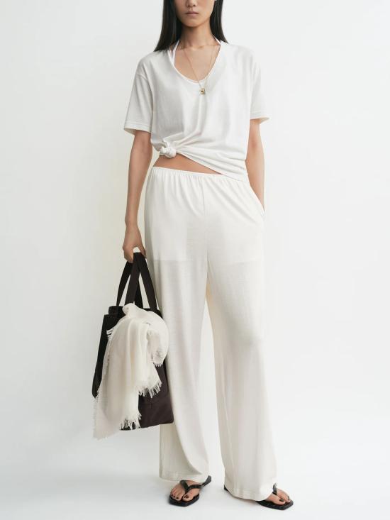 26SS 토템 스트레이트 팬츠 253WRB0333FB0447 059 White - TOTEME