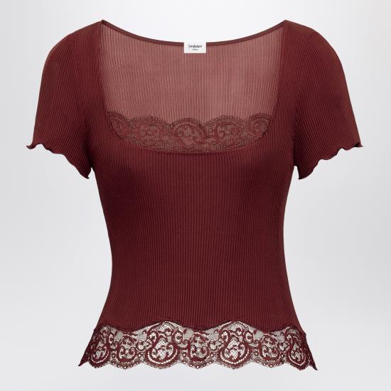 26SS 생로랑 반팔 티셔츠 870534Y37SM Red