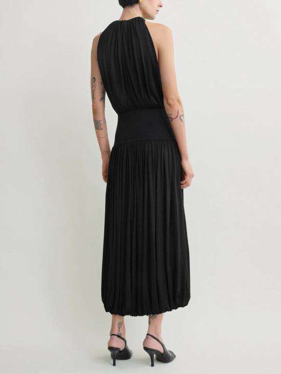 26SS 토템 롱 원피스 262WRD0320FB0635 001 Black - TOTEME