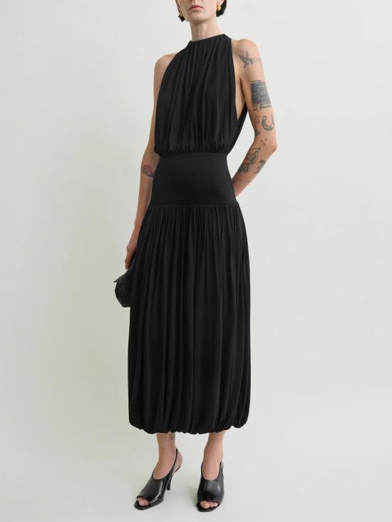 26SS 토템 롱 원피스 262WRD0320FB0635 001 Black - TOTEME