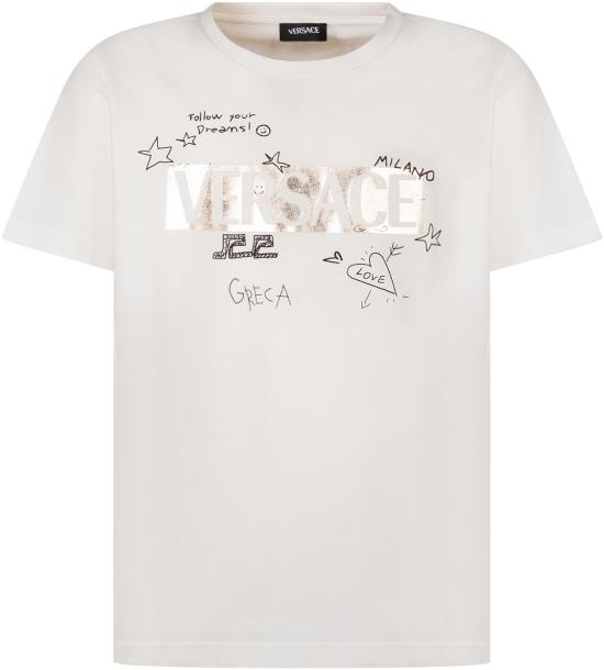 26SS [키즈] 베르사체 티셔츠 10182931A168002W3E0 WHITE