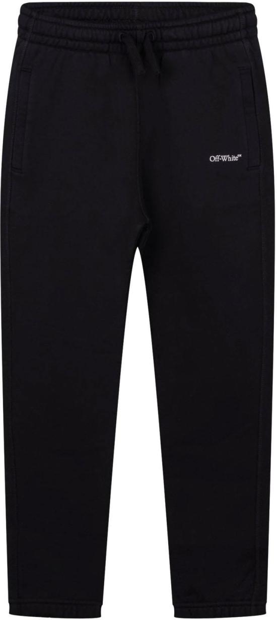 26SS [키즈] 오프화이트 트레이닝/조거 팬츠 44BCH001S26F001001 BLACK