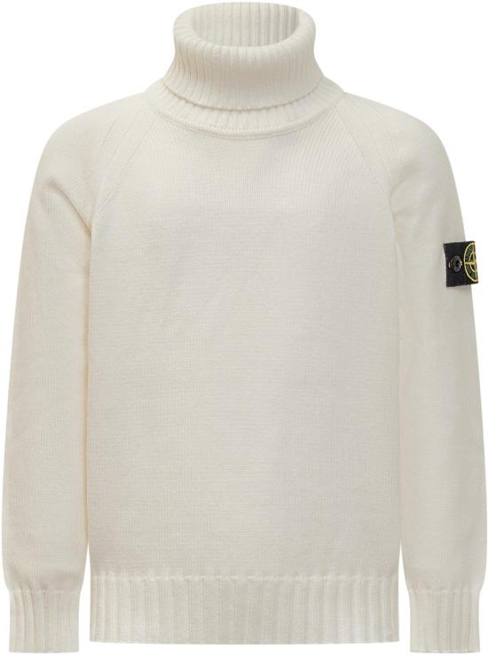  [키즈] 스톤 아일랜드 터틀넥 니트 8116504A2V0099 WHITE
