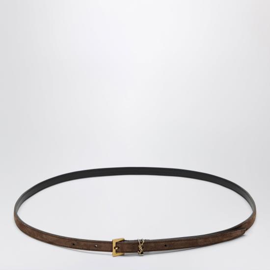 26SS 생로랑 레귤러 벨트 7884261U80W Brown