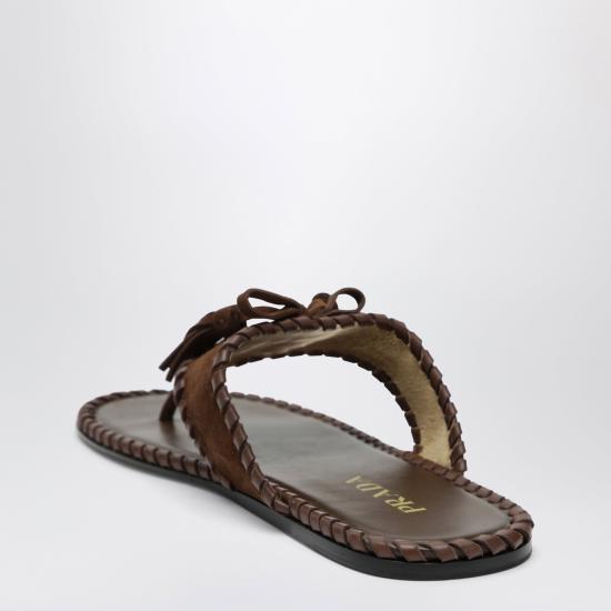 26SS 프라다 뮬/슬리퍼 1Y389O005008 Brown - PRADA