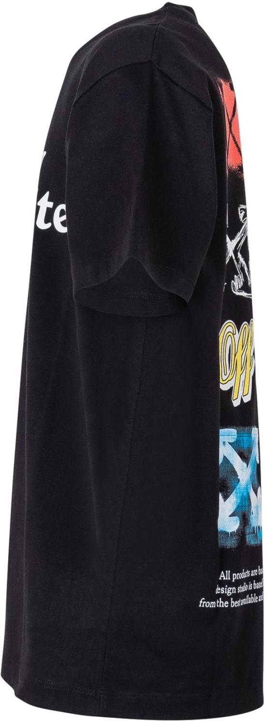 26SS [키즈] 오프화이트 티셔츠 44BAA002S26J007001 BLACK - OFF WHITE