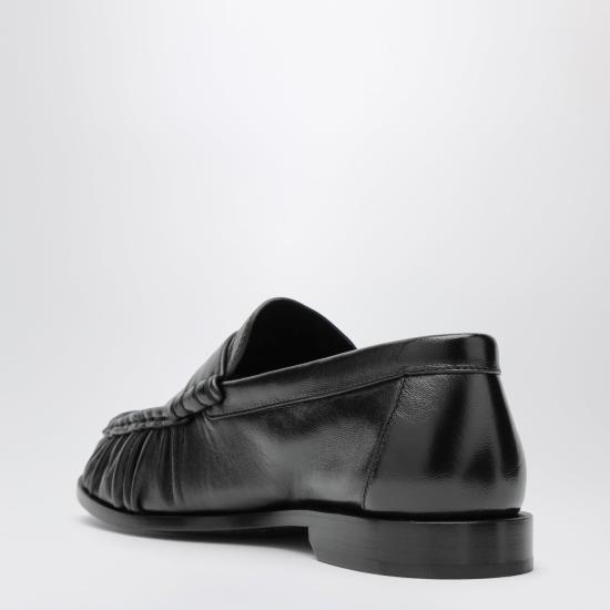 26SS 생로랑 소프트 샤이니 레더 로퍼 818908AA00K Black - SAINT LAURENT