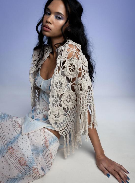  안나 수이 블라우스 헤리티지 스카프 프린트 앞치마 탑 - ANNA SUI