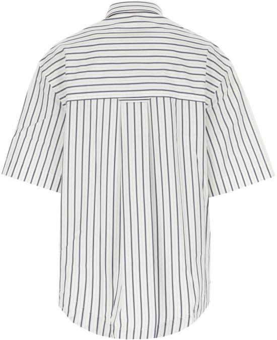 26SS 아미 스트라이프 코튼 숏슬리브 아미 드 하트 와이드 셔츠 USH809CO0220A074 DIVERS - AMI