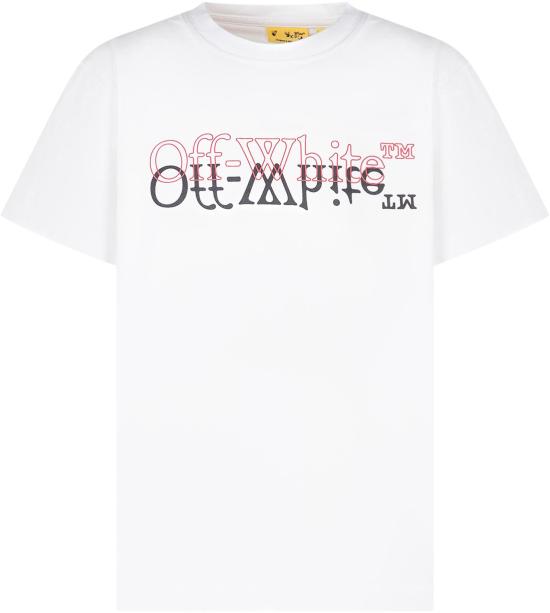 26SS [키즈] 오프화이트 티셔츠 44BAA002S26J001100 WHITE