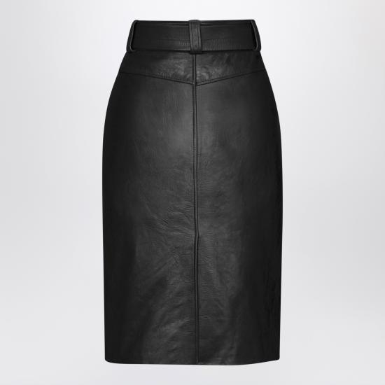 26SS 생로랑 미디 스커트 865021YCVD2 Black - SAINT LAURENT