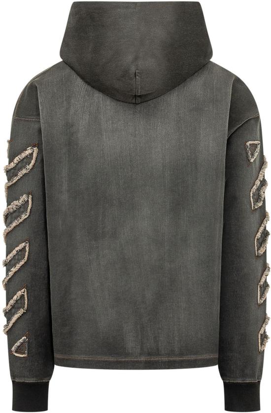 26SS 오프화이트 후드 티셔츠 44MBB12MS26D001009 DONKERGREY - OFF WHITE