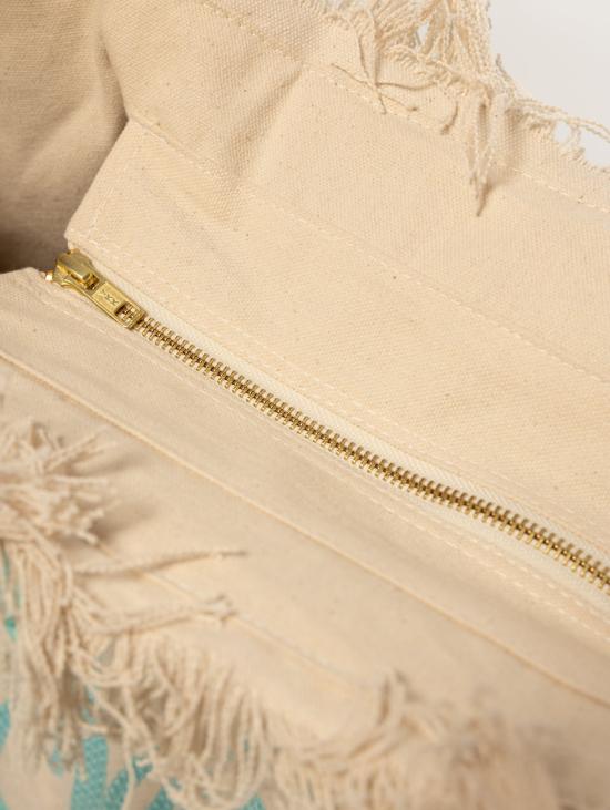 26SS 세인트바쓰 토트백 Cotone con Ricami Verde Acqua의 보르사 베니티 - MC2 SAINT BARTH