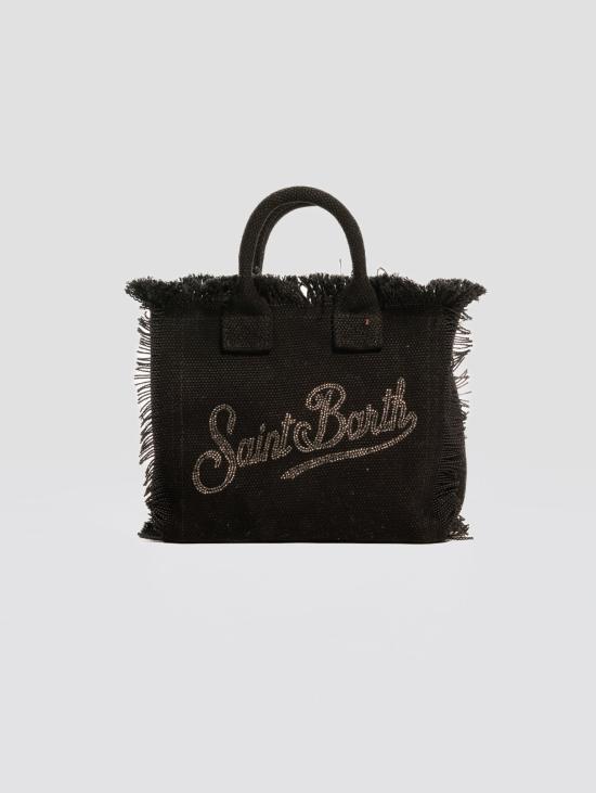 26SS 세인트바쓰 토트백 Canvas con Strass Nero 소재의 보르사