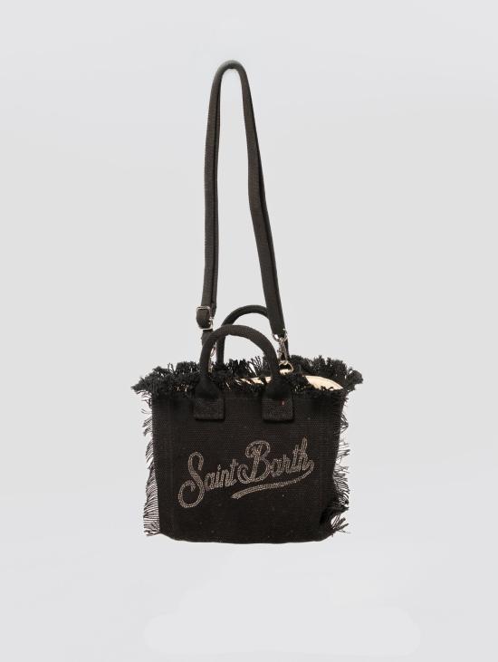 26SS 세인트바쓰 토트백 Canvas con Strass Nero 소재의 보르사 - MC2 SAINT BARTH