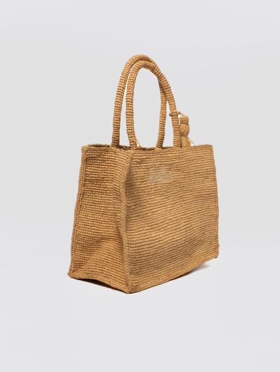 26SS 세인트바쓰 토트백 라피아 내추럴 베이지 색상의 보르사 배니티 - MC2 SAINT BARTH