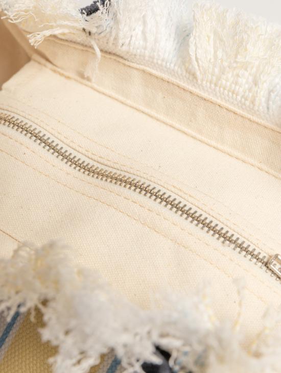 26SS 세인트바쓰 토트백 Canvas a Righe Giallo/Bianco 소재의 보르사 콜레트 - MC2 SAINT BARTH