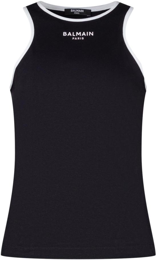 26SS [키즈] 발망 티셔츠 BY8A12Z3277930BC BLACK