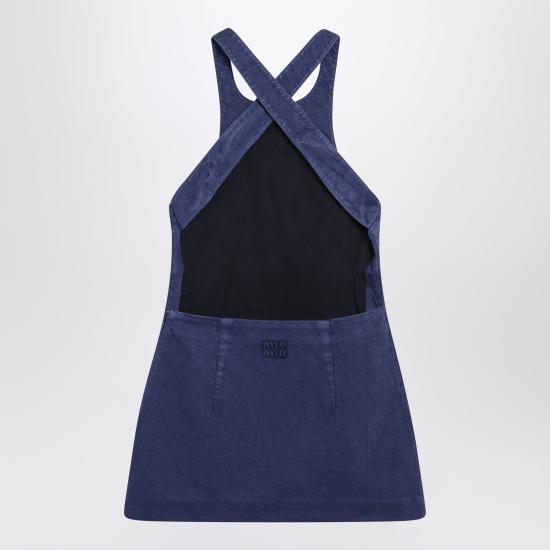 26SS 미우미우 숏 원피스 MF6345OOO19JY Blue - MIU MIU