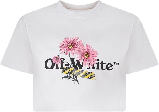 26SS [키즈] 오프화이트 티셔츠 44GAA019S26J001100 WHITE