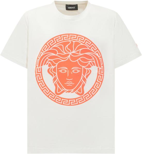 26SS [키즈] 베르사체 티셔츠 10183421A169572W830 WHITE