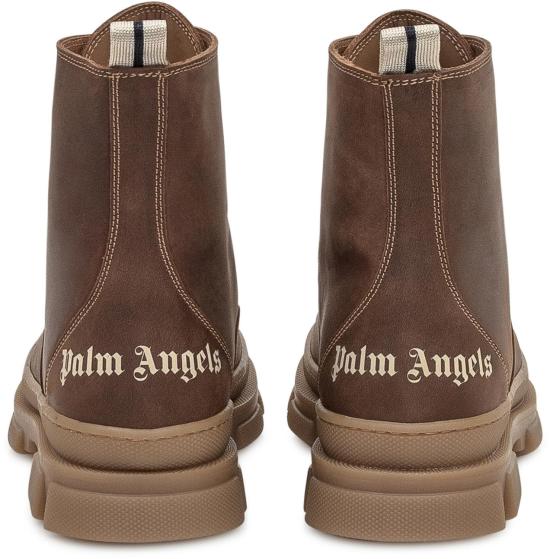 25FW [키즈] 팜앤젤스 미들 부츠 PBIE001F25LEA0016003 BROWN - PALM ANGELS
